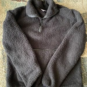 Black fleece sweater small